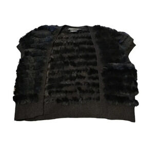 BCBGMAXAZRIA Bolero Jacket‎ - Size XS - Black Faux Fur